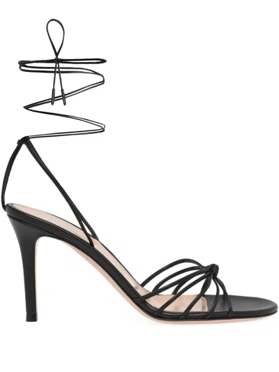 Gianvito Rossi Women Plum Nappa Leather Gwyneth Sandals In Black
