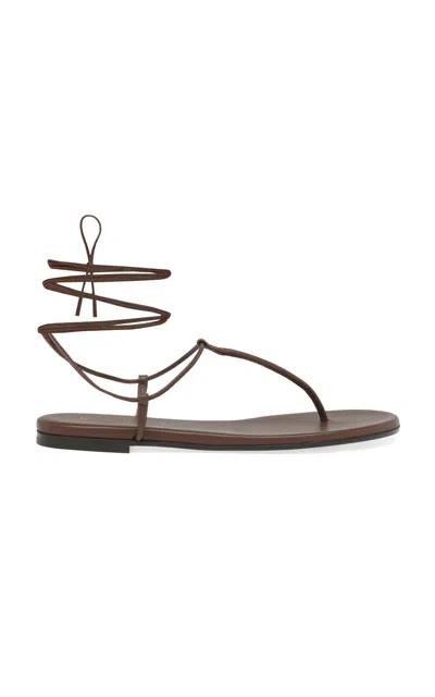 Gianvito Rossi Gwyneth Leather Sandals In Brown
