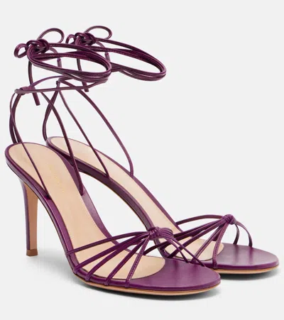Gianvito Rossi Strappy High-heeled Sandals In Purple
