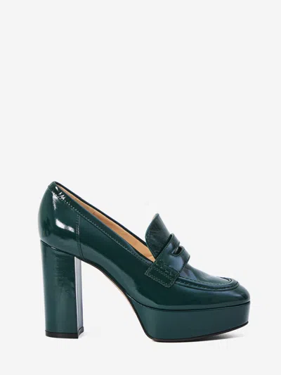 Gianvito Rossi Nuit 70 Patent-leather Platform Pumps In Blue