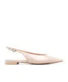 Gianvito Rossi Lindsay 20 Patent Leather Slingback Ballet Flats In Nude