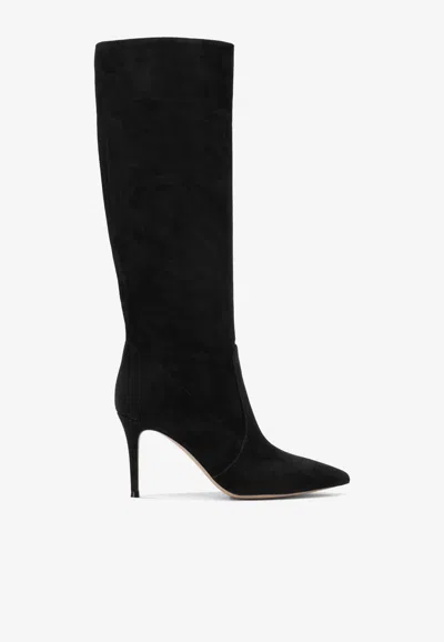 Gianvito Rossi Hansen 85 Knee-high Suede Boots In Black