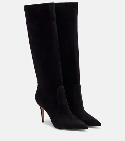 Gianvito Rossi Hansen 85 Suede Knee-high Boots In Black