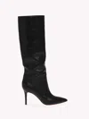 Gianvito Rossi 85mm Hansen Cuissard Pointed-toe Boots In Black Leather
