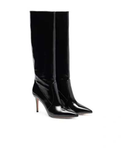 Gianvito Rossi Hansen Leather Knee-high Boots In Black