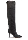 Gianvito Rossi Hansen Suede Over-the-knee Boots In Black