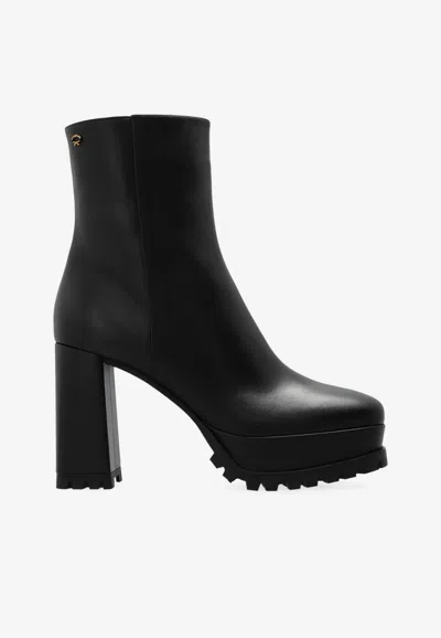 Gianvito Rossi Harlem 70 Platform Ankle Boots In Black