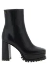 Gianvito Rossi Ankle Boots With Block Heel And Square Toe In Black