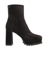 Gianvito Rossi 70mm Harlem Platform Block-heel Ankle Boots In Brown