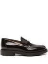 Gianvito Rossi Harris Debossed-logo Leather Loafers In Black