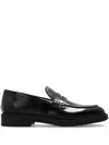 Gianvito Rossi Harris Polished-leather Penny Loafers In Black