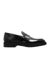 Gianvito Rossi Harris Polished-leather Penny Loafers In Black