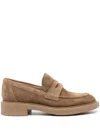 Gianvito Rossi Woman Loafers Khaki Size 8 Leather In Brown