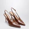 Gianvito Rossi Robbie 85 Patent Leather Slingback Pumps