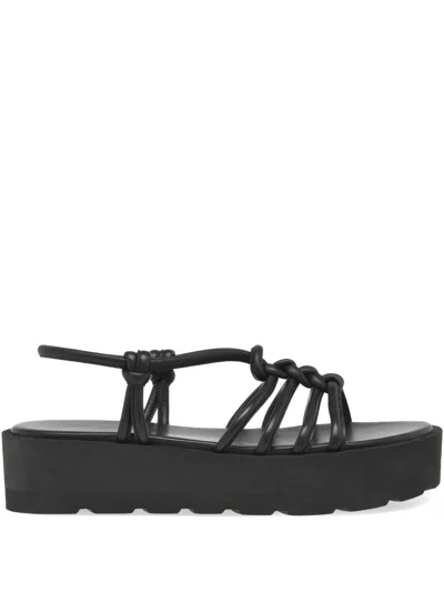 Gianvito Rossi Hebe Leather Sandals In Black