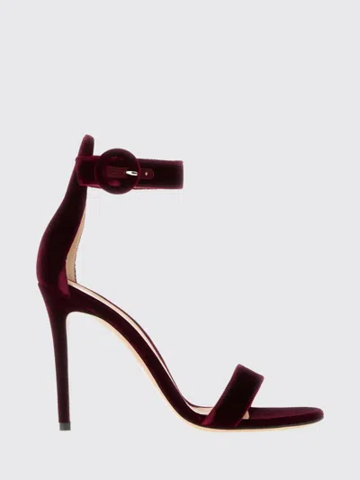 Gianvito Rossi Heeled Sandal Woman Color Burgundy