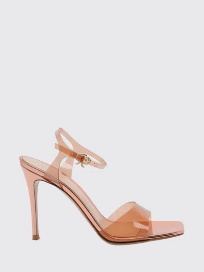 Gianvito Rossi 95mm Clear Ankle-strap Sandals In Brown