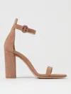 Gianvito Rossi Beige Suede Sandals In Beige