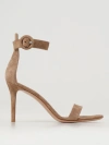 Gianvito Rossi Portofino Suede Sandals In Beige