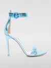Gianvito Rossi Portofino 85mm Metallic-leather Sandals In Blau