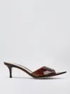 Gianvito Rossi Womens Brown Elle Leather And Pvc Heeled Mules In Brown