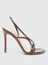 Gianvito Rossi Metallic Strappy Open Toe High Heel Sandal In Brown