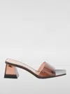 Gianvito Rossi Cosmic Patent Leather Heel Mules In Brown