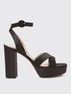 Gianvito Rossi Crepe Satin Sandals T.070 Shoes In Brown