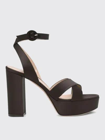 GIANVITO ROSSI HEELED SANDALS GIANVITO ROSSI WOMAN COLOR COCOA,H13942113