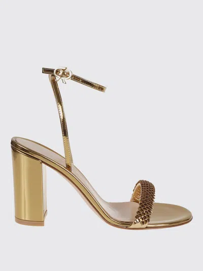 GIANVITO ROSSI HEELED SANDALS GIANVITO ROSSI WOMAN COLOR GOLD,H13170047