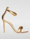Gianvito Rossi Metallic Napa Ankle-cuff Stiletto Sandals In Gold