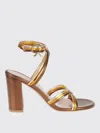 Gianvito Rossi Nappa Silk Sandal In Gold