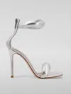 Gianvito Rossi Crystal-embellished Metallic Sandals In Silver