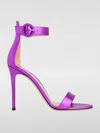 Gianvito Rossi Portofino 105 Metallic Leather Sandals In Animal Print