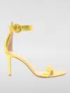Gianvito Rossi Portofino 85mm Metallic-leather Sandals In Gelb