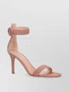 Gianvito Rossi Heeled Sandals With Buckle Detail And Suede Finish