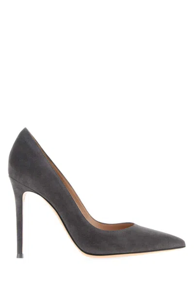 Gianvito Rossi Suede Pointed Toe Pumps In Multi