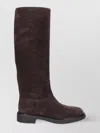 Gianvito Rossi Heeled Suede Knee-high Boots With Round Toe In Brown