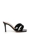 Gianvito Rossi Square-headed High-heeled Sandals In Black