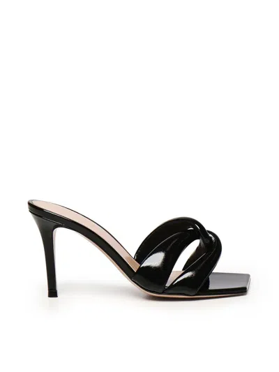 Gianvito Rossi Square-headed High-heeled Sandals In Black