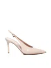 Gianvito Rossi Robbie 55 Patent Leather Slingback Pumps In Beige