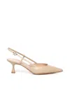 Gianvito Rossi Stiletto Heel Slingback Pumps In Beige