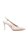 Gianvito Rossi Robbie 55 Patent Leather Slingback Pumps In Beige