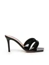 Gianvito Rossi Amour 85 Nappa Leather Mules In Black