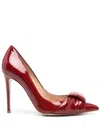 Gianvito Rossi Midnight Bow Pointed Toe Pumps In Red