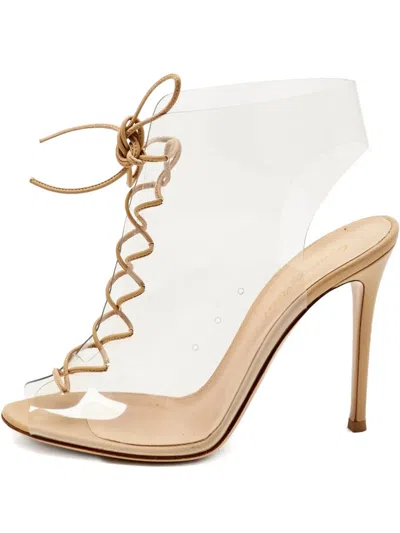 Pre-owned Gianvito Rossi Helmut Lace-up Sandals In Neutral