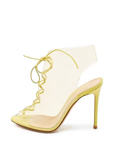 Pre-owned Gianvito Rossi Helmut Lace-up Ankle Boots In Green