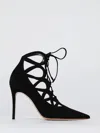 Gianvito Rossi Elisa 95 Suede Lace-up Pumps In Black