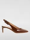 Gianvito Rossi 'ric' Kitten Heel Slingbacks In 棕色