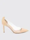 Gianvito Rossi Woman Pumps Blush Size 10 Soft Leather, Pvc - Polyvinyl Chloride In Nude